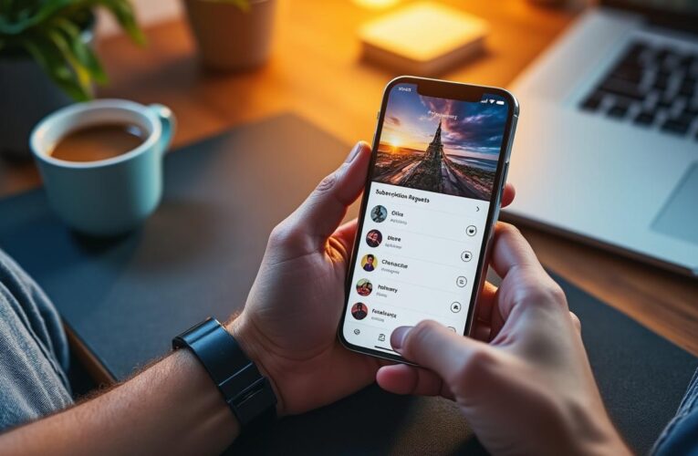Illustration : Comment voir facilement les demandes d’abonnement envoyées sur Instagram