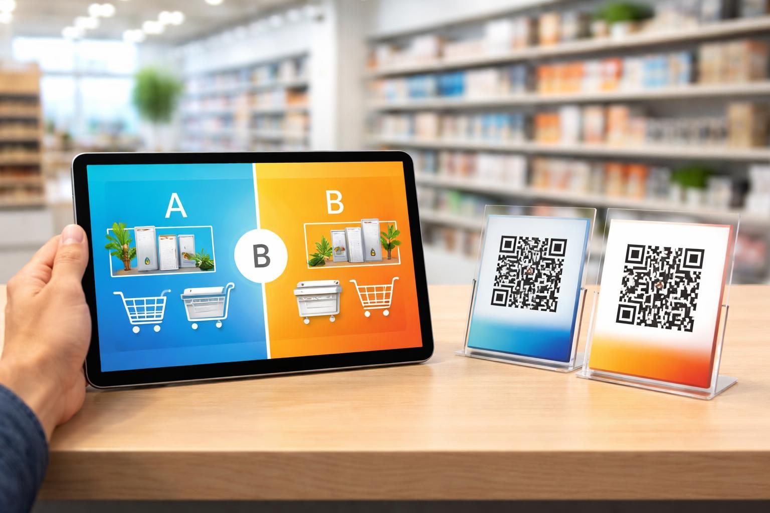 découvrez comment réaliser un a/b test en magasin en testant deux offres différentes grâce à une tablette samsung et des qr codes pour optimiser vos ventes et l'expérience client.