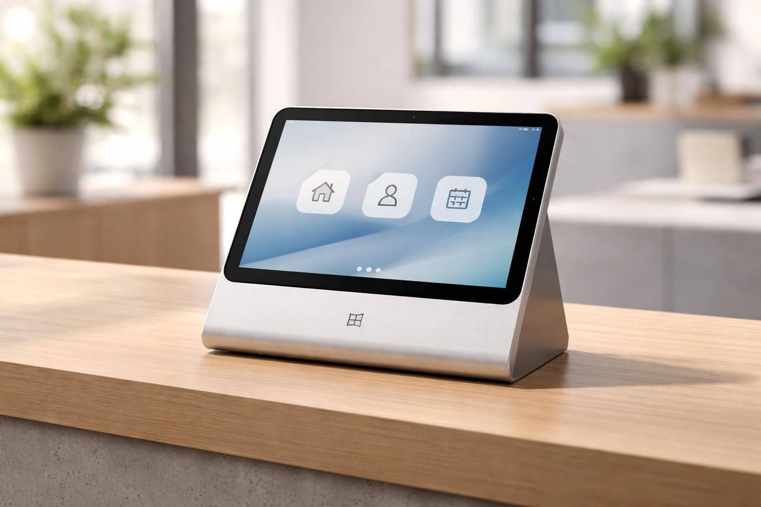 découvrez la surface go, une borne d’accueil compacte équipée d'une tablette tactile microsoft, idéale pour un usage professionnel ou personnel alliant praticité et technologie.